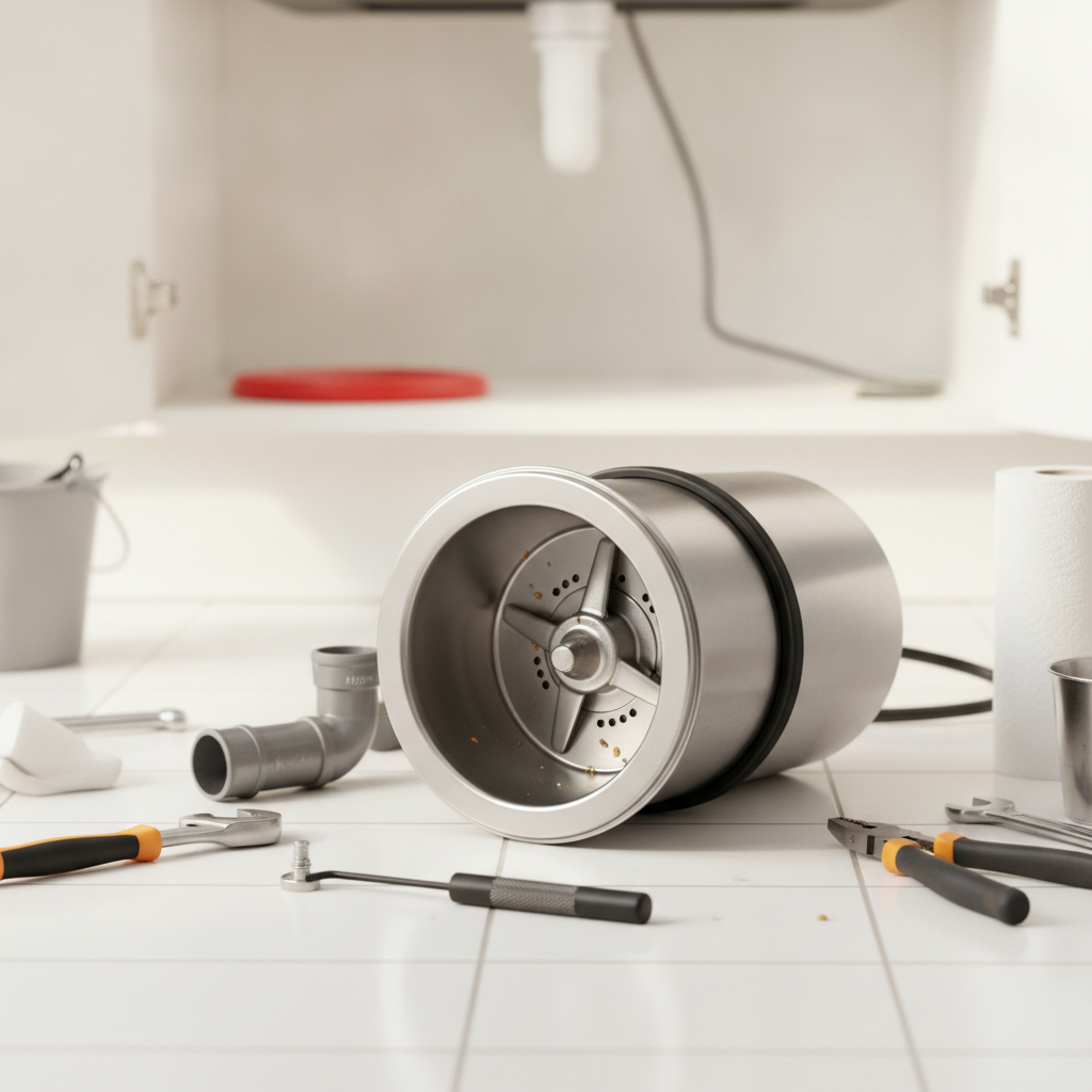 garbage disposal repair - no people or no text